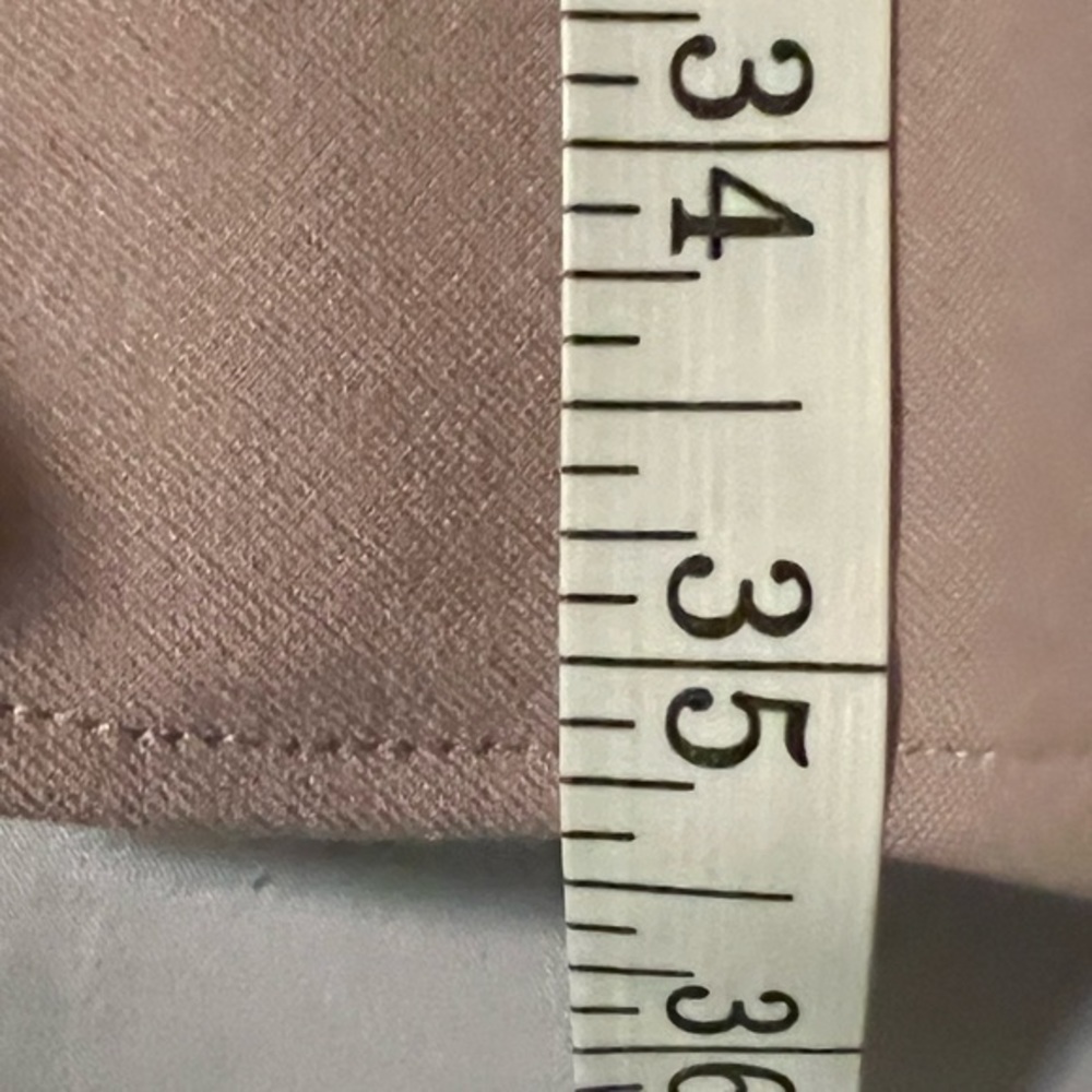 Adelyn Rae Women's Ruffle Shoulder Tan Sheath Dress Size Large - Picture 7 of 11